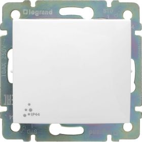 Проходной переключатель Legrand Valena белый IP44 одноклавишный 774206 (артикул 15142387) – фото 1