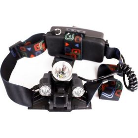 Налобный аккумуляторный фонарь Ultraflash E156 3,7В черный 3LED, 5 Вт, фокус, 2 аккумулятора 4 режима 14660 (артикул 20226352) – фото 1