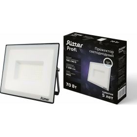 Светодиодный прожектор RITTER серия PROFI 230В 70 Вт 4000К 7000Лм IP65 черный 53418 5 (артикул 23833911) – фото 1