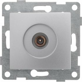 Механизм антенной розетки GUSI ELECTRIC Bravo одинарной, СУ, серебро С10А1-004 (артикул 16032708) – фото 1