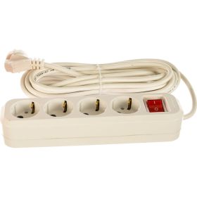 Удлинитель UNIVersal S-304 ПВС 3*1 4 гнезда с/з, выключатель 7м 9631992 (артикул 16174650) – фото 1