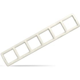 Рамка UNIVersal Валери 6-ти местная, горизонтальная, слоновая кость ivory 1041 (артикул 16174904) – фото 1