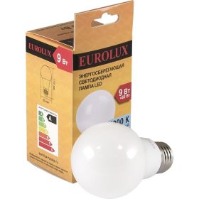 Светодиодная лампа Eurolux LL-E-A60-9W-230-4K-E27/груша, 9Вт, нейтральный, Е27 76/2/14 (артикул 16278748) – фото 1