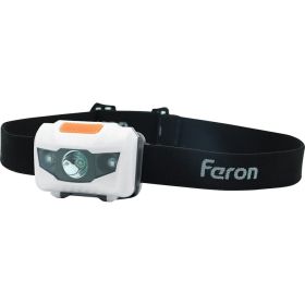 Налобный фонарь FERON на батарейках TH2302 3xAAA 1LED+2RED P44 60x35x45мм пластик 41681 (артикул 18834738) – фото 1