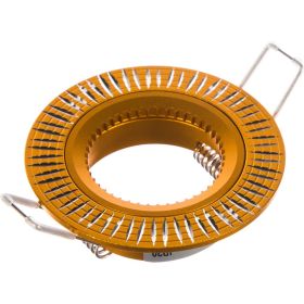 Светильник ЭРА KL32 AL/GD алюминиевый MR16, 12V/220V, 50W золото/серебро C0043812 (артикул 16111130) – фото 1