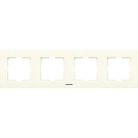 Рамка Panasonic Karre Plus 54819 4м горизонтальная крем WKTF0804-2BG-RES (артикул 16154760) – фото 1