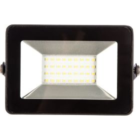 Светодиодный прожектор SAFFIT SFL90-30 2835SMD, 30W 4000K AC220V/50Hz IP65, черный в компактном корпусе 55076 (артикул 15690204) – фото 1