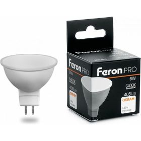 Светодиодная лампа FERON PRO LB-1606 MR16 G5.3 6W 6400K OSRAM LED 38085 (артикул 16233644) – фото 1