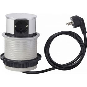 Выдвижной встраиваемый розеточный блок GTV на 3 EURO розетки и 2 USB AE-BPW3S100U-53 (артикул 18615631) – фото 1