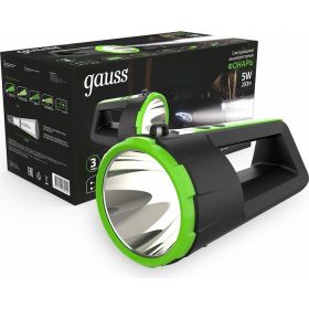 Прожекторный фонарь Gauss модель GFL701 5W 280lm Li-ion 5000mAh диммируемый LED 1/10/30 GF701 (артикул 18342595) – фото 1