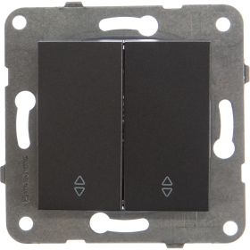 Переключатель Panasonic 2кл проходной темно-серый Karre Plus 54 WKTT0011-2DG-RES (артикул 16154585) – фото 1