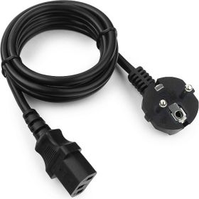 Кабель питания Cablexpert, 1.8 м, Schuko- C13, 3x1 кв.мм, черный, с заземлением, пакет, PC-186-1-1.8M (артикул 16206438) – фото 1