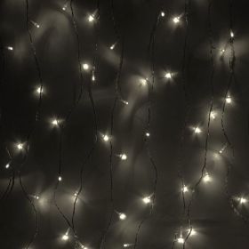 Гирлянда Neon-Night дождь (занавес) 1.5х1.5 м, прозрачный ПВХ, 144 LED тепло-белые IP20 235-036 (артикул 15789498) – фото 1
