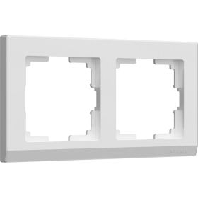 Рамка на 2 поста WERKEL Stark (белый) W0021801 (артикул 15898276) – фото 1