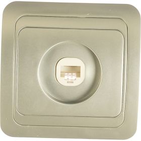 Компьютерная розетка Smartbuy RJ45 1-местная серебро Марс SBE-02s-S1-RJ (артикул 16051947) – фото 1
