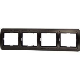 Рамка Smartbuy 4-местная горизонтальная черная Марс SBE-02b-00-FR-4 (артикул 16051918) – фото 1