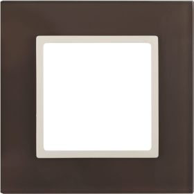 Рамка ЭРА 14-5101-31 на 1 пост, стекло, Elegance, мокко+слоновая кость Б0034485 (артикул 15903918) – фото 1