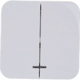 Двухклавишный выключатель Schneider Electric ОП BLANCA сх.5 10А 250В SchE BLNVA105111 1210453 (артикул 15788751) – фото 1