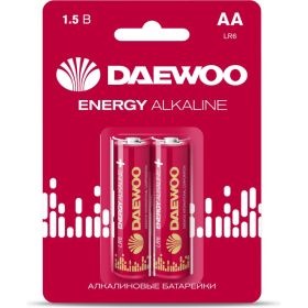 Алкалиновая батарейка DAEWOO LR 6 ENERGY Alkaline 2021 BL-2 5029750 (артикул 17371602) – фото 1