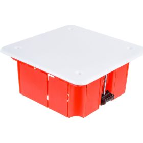 Коробка распаячная IEK 92x92x45, КМ41022, пластиковые лапки, с крышкой, ИЭК UKG11-092-092-045-P (артикул 15162520) – фото 1