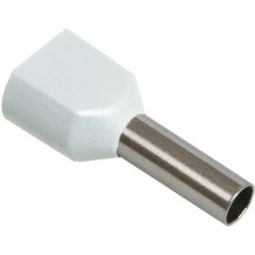 Наконечник IEK НШвИ, 2x1.5-8, ИЭК, НГИ2, 100шт, белый UTE10-D2-4-100 (артикул 15162659) – фото 1
