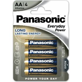 Щелочная батарейка LR6 AA Everyday Power 1.5В бл/4 Panasonic 5410853024712 (артикул 15545826) – фото 1