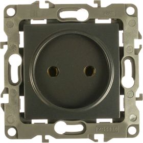 Розетка ЭРА 12-2105-05 2P, 16A-250В, IP20, антрацит Б0018258 (артикул 15840955) – фото 1