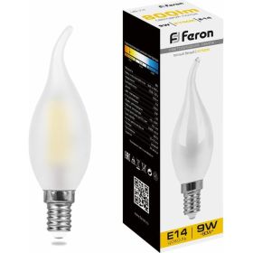 Светодиодная лампа FERON 9W 230V E14 2700K матовая, LB-74 25959 (артикул 16005804) – фото 1