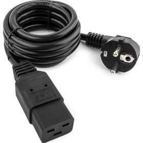 Кабель питания Cablexpert, 1.8 м, Schuko-С19, 16 А, черный, с заземлением, PC-186-C19 (артикул 16206469) – фото 1