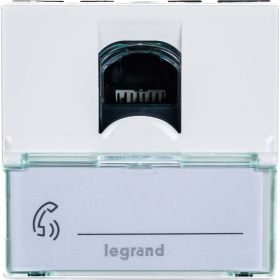 Механизм розетки Legrand 1-м СП Mosaic New 2-модульный RJ45 5E UTP Leg 78651/76554 124978 (артикул 15788675) – фото 1