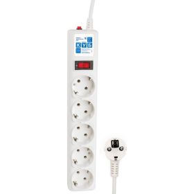 Фильтр-удлинитель B 5м 5роз. белый Power Cube SPG-B-15-WHITE (артикул 15548650) – фото 1