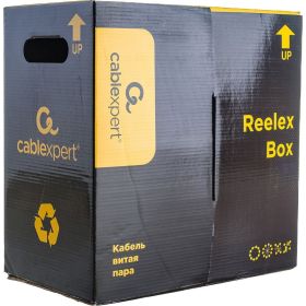 Кабель Cablexpert FTP5e, 4 пары, 0.48 мм, CCA, одножильный, экран, 305 м, серый FPC-5004E-SOL (артикул 15937290) – фото 1