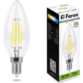 Светодиодная диммируемая лампа FERON LB-166 7W 230V E14 4000K 25871 (артикул 15690189) – фото 1
