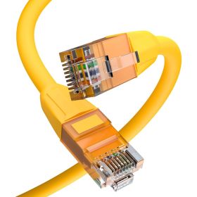 Патч-корд GCR прямой 0.5m LSZH UTP кат.6, желтый, 24 AWG, без фиксатора, RJ45, T568B VIV52I774 (артикул 16518335) – фото 1