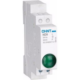 Индикатор CHINT ND9-1/y желтый, AC/DC 230В LED 594118 (артикул 17520042) – фото 1