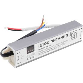 Блок питания Apeyron 12В, 25Вт, IP67, 170-264В, 2,08А, алюминий, серебро / 03-102 (артикул 18412387) – фото 1