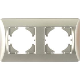 Рамка GUSI ELECTRIC Ugra 2-местная, цвет серебро С1120-004 (артикул 16032874) – фото 1
