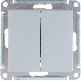 2-клавишный переключатель Schneider Electric ATLASDESIGN 10АХ, АЛЮМИНИЙ ATN000365 (артикул 16314068) – фото 1