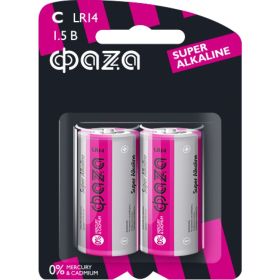Алкалиновые элементы питания ФАZА LR14 Super Alkaline BL-2 2858504 (артикул 16091592) – фото 1