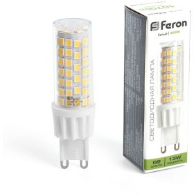 Светодиодная лампа FERON LB-436 G9 13W 4000K 38153 (артикул 19887220) – фото 1