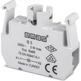 Патрон Emas для ламп накаливания и светодиодов с цоколем типа BA9S B3 (артикул 16294056) – фото 1