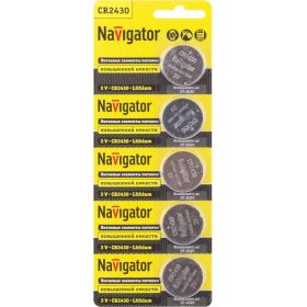 Элемент питания Navigator 94 781 NBT-CR2430-BP5 94781 (артикул 16538857) – фото 1