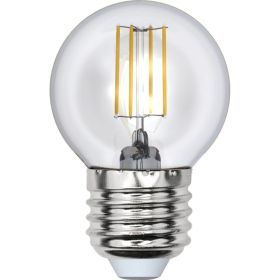 Светодиодная лампа Uniel LED-G45-5W/WW/E27/CL/DIM GLA01TR диммируемая. UL-00002868 (артикул 15931792) – фото 1