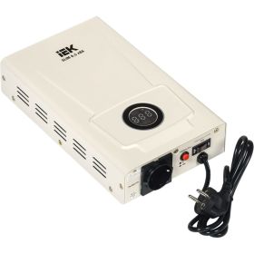 Однофазный стабилизатор напряжения IEK, настенный 0,5кВА SLIM IVS22-1-D05-09 (артикул 16523831) – фото 1