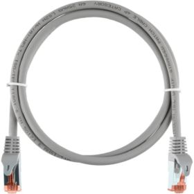 Шнур NIKOMAX S/FTP 4 пары, категория 6a, 7х0,135мм, светло-серый, 0,5м NMC-PC4SA55B-ES-005-C-GY (артикул 16393139) – фото 1