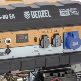 Бензиновый генератор DENZEL PS 80 EA, 8,0 кВт, 230В, 25л 946924 (артикул 15941356) – фото 6