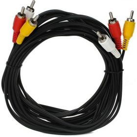Соединительный кабель VCOM 3xRCA /M/ - 3xRCA /M/, 3m VAV7150-3M (артикул 16170968) – фото 1