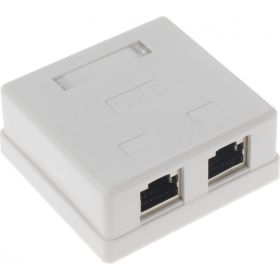 Экранированная розетка на 2 порта RJ-45, 8p8c, TWIST cat. 6, на плате, J-8P8C-C6-SH-2P-TWCS (артикул 20679699) – фото 1