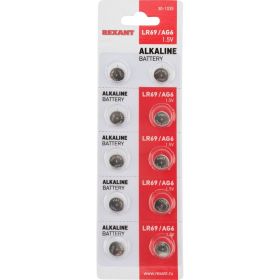 Батарейка REXANT LR69, AG6, LR921, G6, 171, GP71A, 371, SR920W 10 шт 30-1035 (артикул 20900067) – фото 1