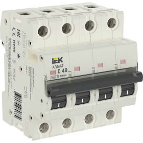 Автоматический выключатель IEK ARMAT M06N 4P C 40А AR-M06N-4-C040 (артикул 20730621) – фото 1